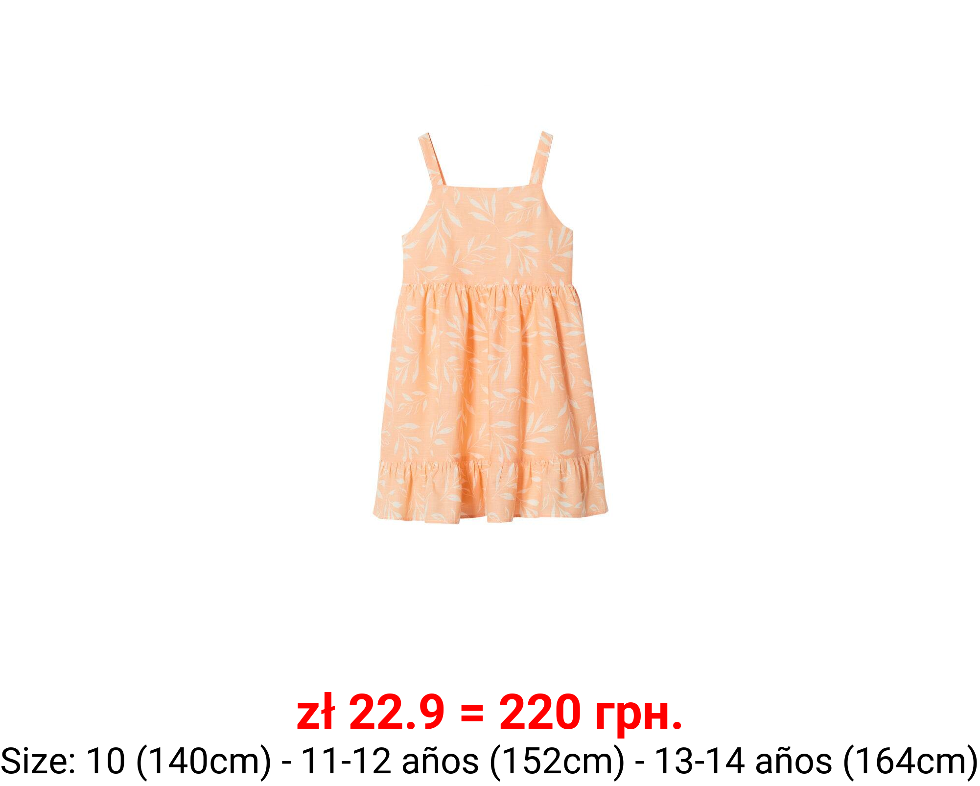 Vestido estampado hojas