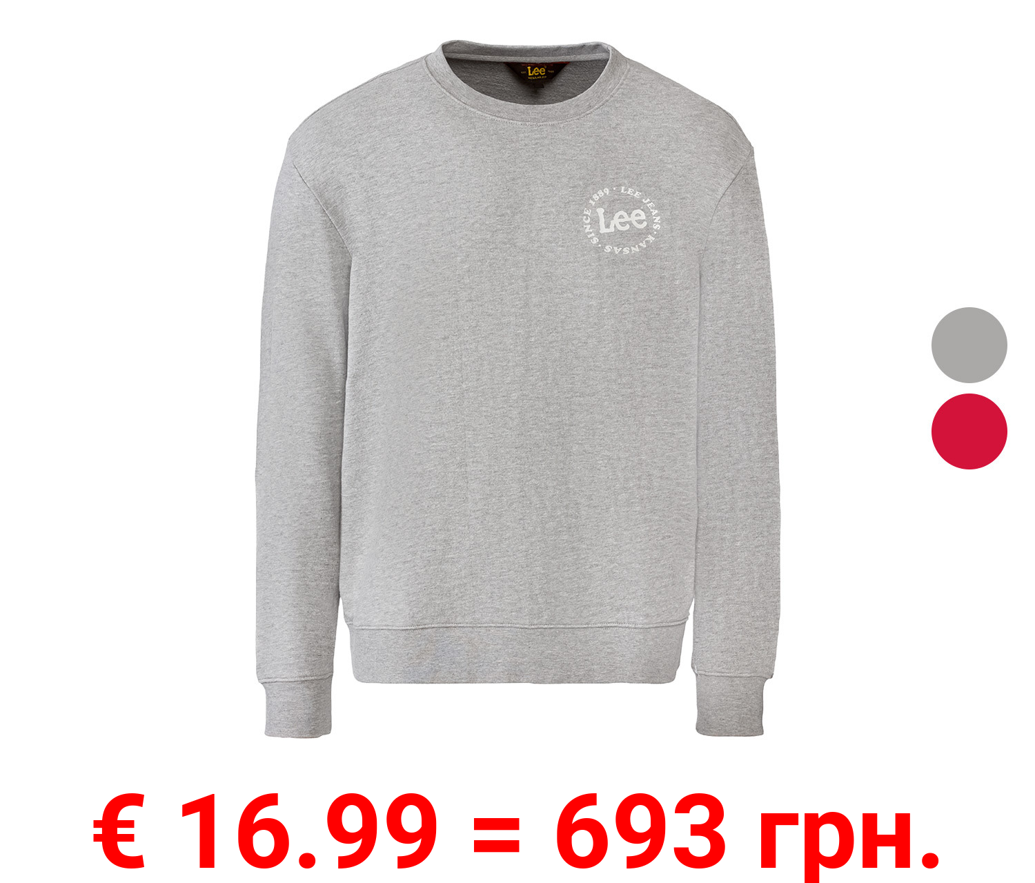 Lee Herren Sweatpullover Basic, mit Baumwolle