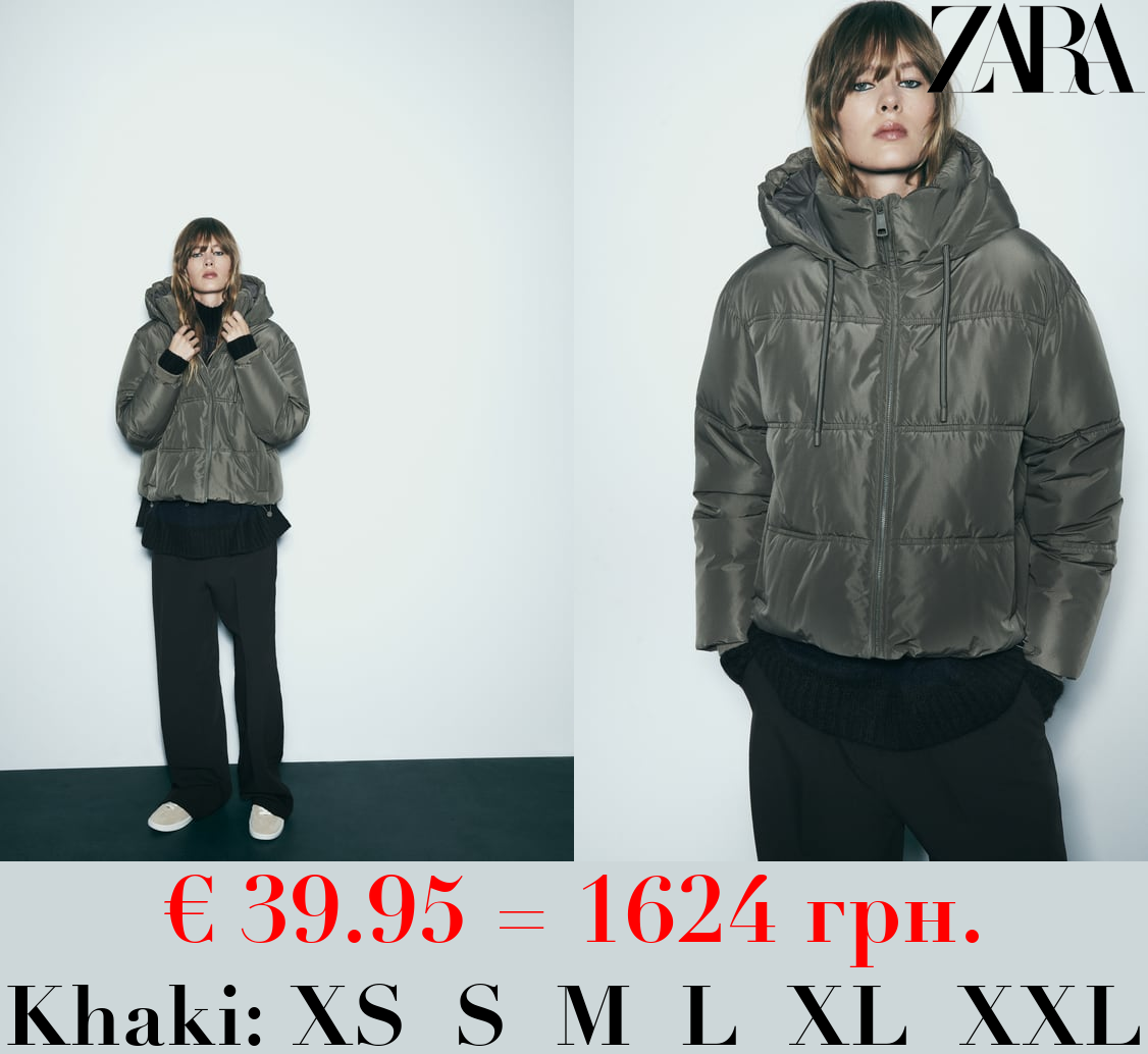 WATER AND WIND PROTECTION CROPPED PUFFER ANORAK