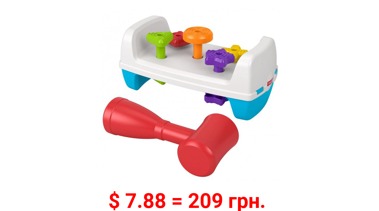 Fisher-Price Tap & Turn Bench, Double-Sided Infant & Toddler Toy