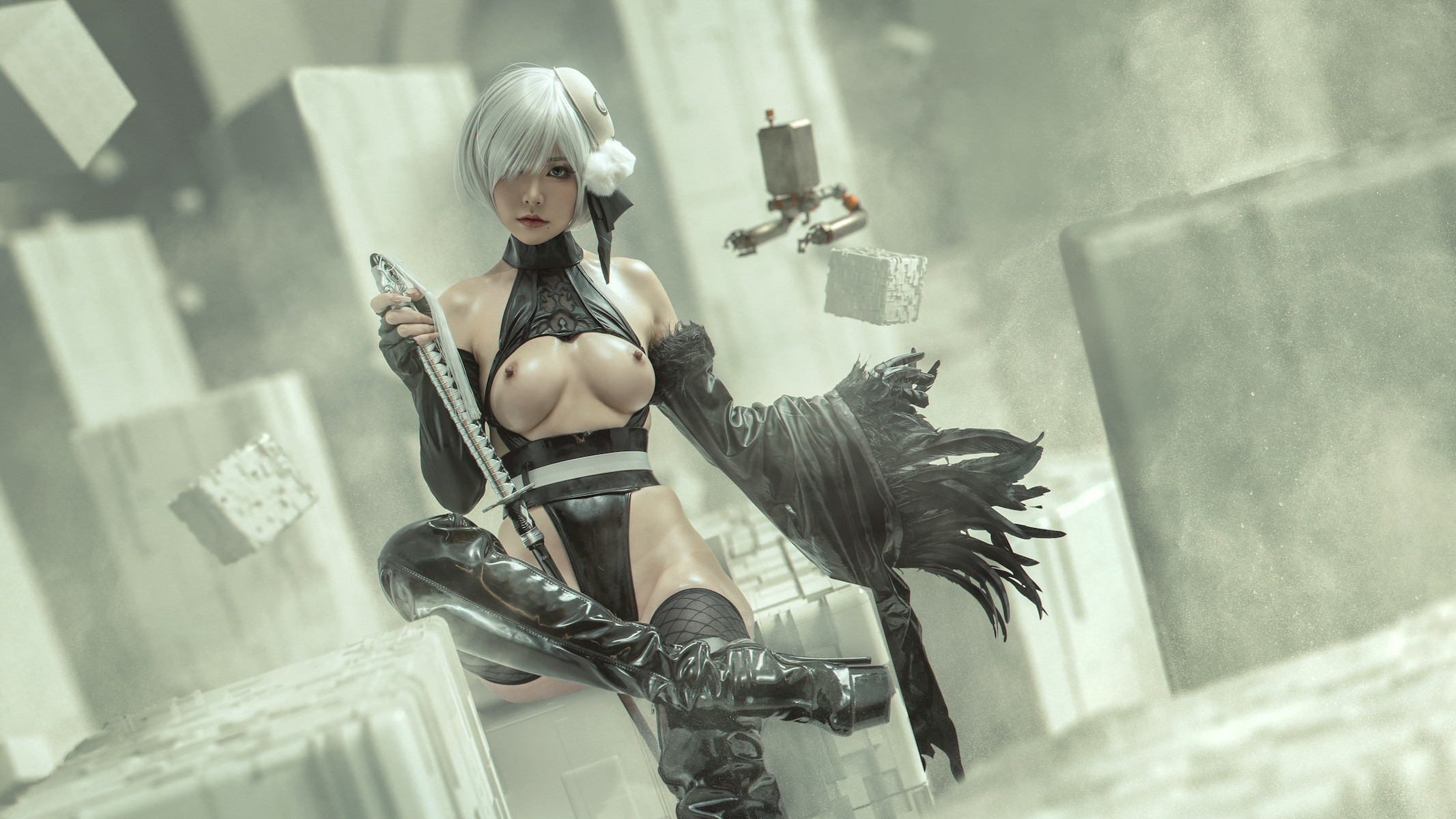 爆机少女喵小吉 Cosplay 尼尔机械纪元-人形兵器 10