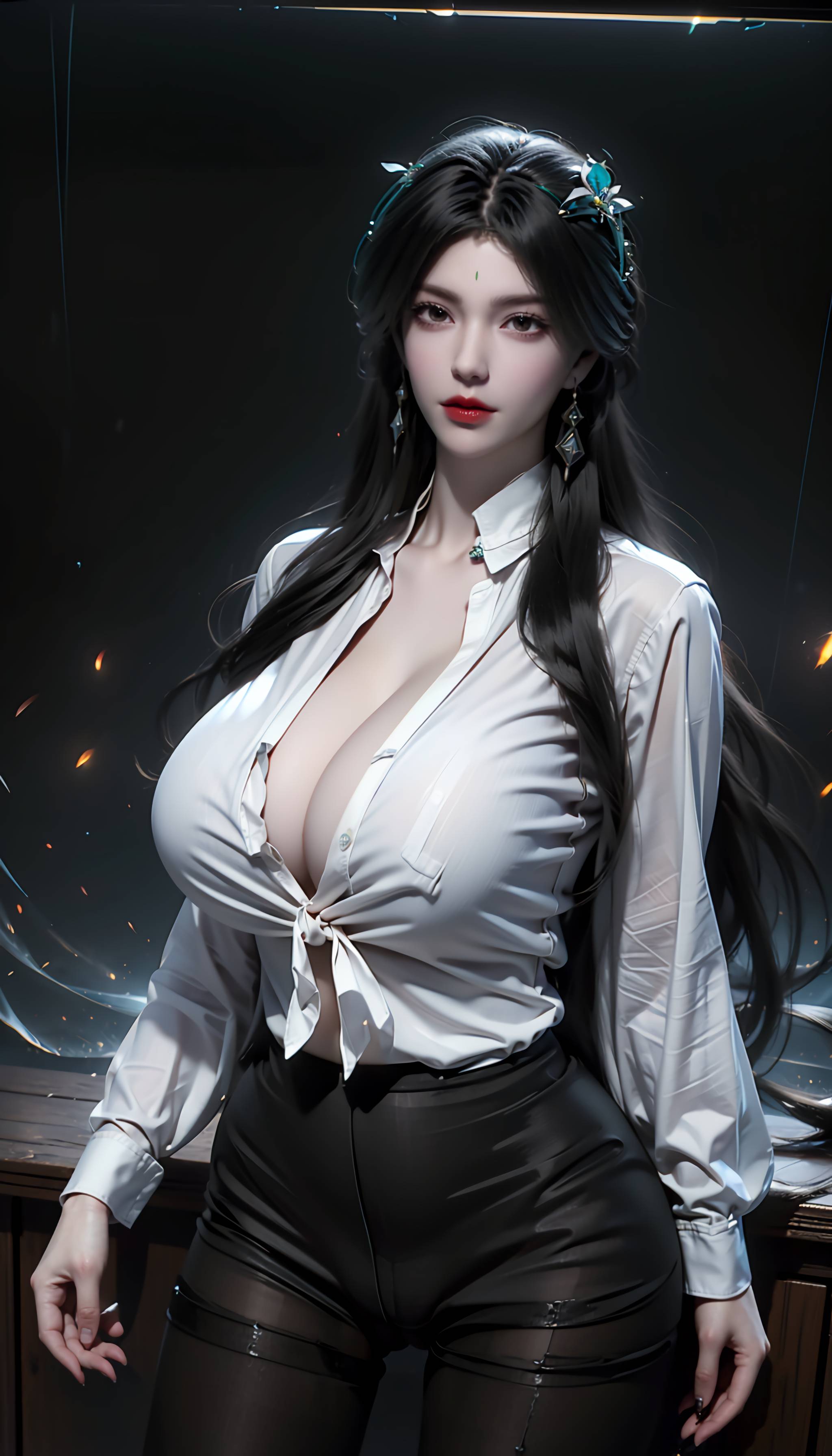 图片[13]-完美世界-柳神 黑丝衬衫-六色网