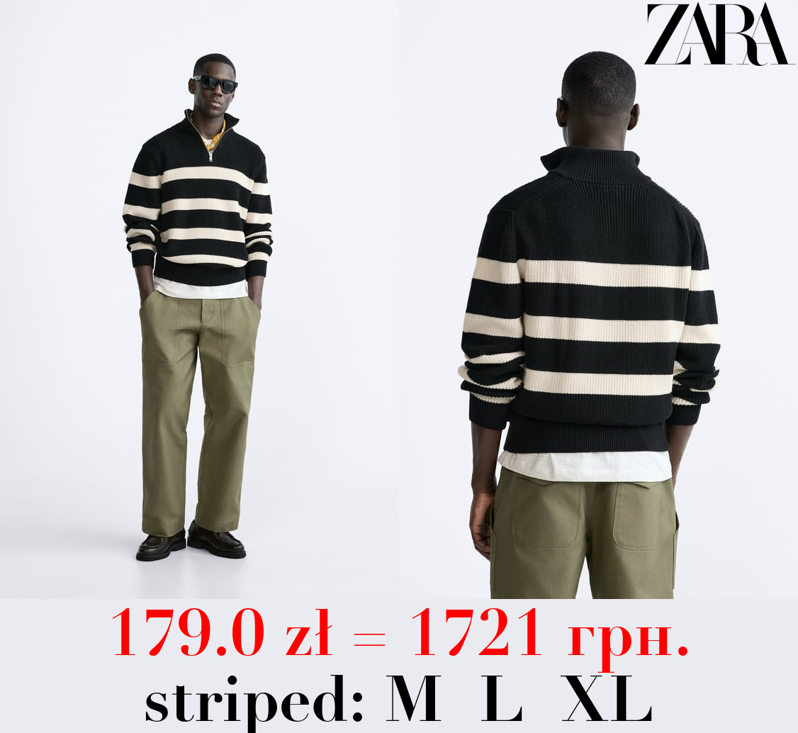 PURL KNIT QUARTER-ZIP SWEATER