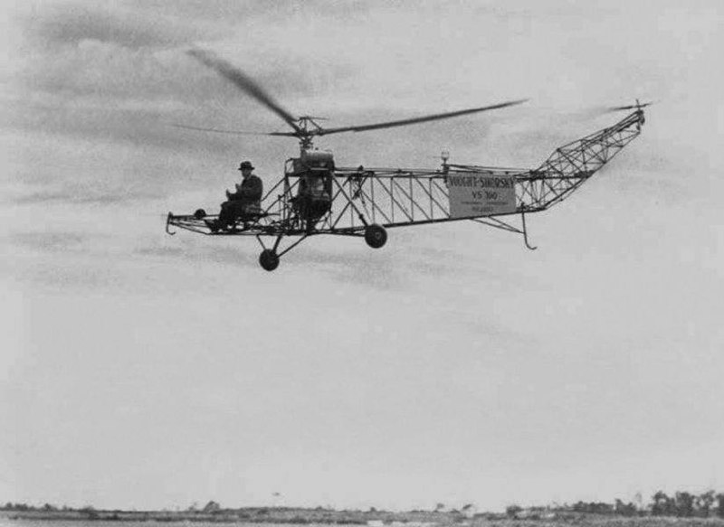Первые вертолеты в мире. Первый вертолет Сикорского. Первый вертолет Сикорского 1909.