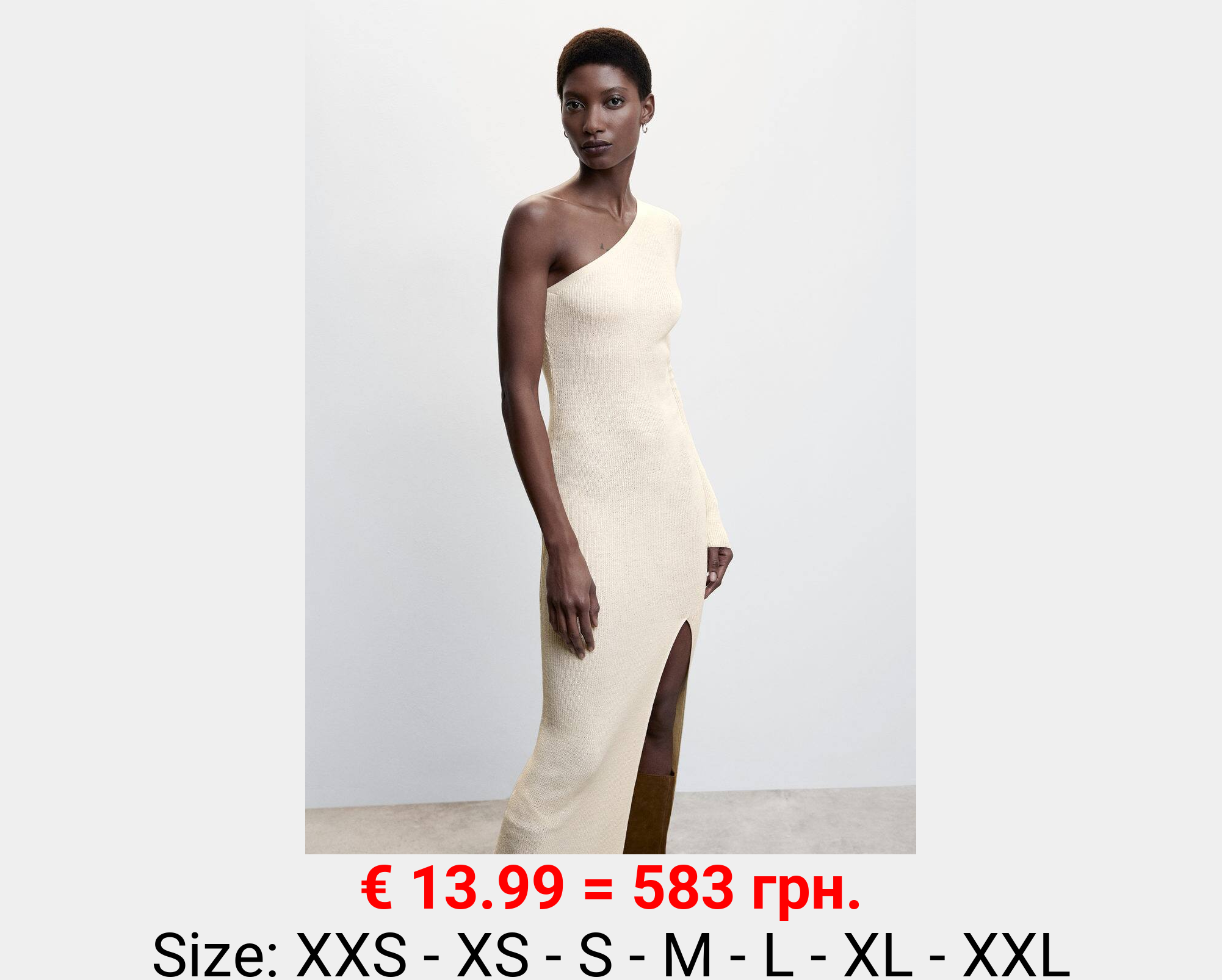 Vestido punto asimétrico