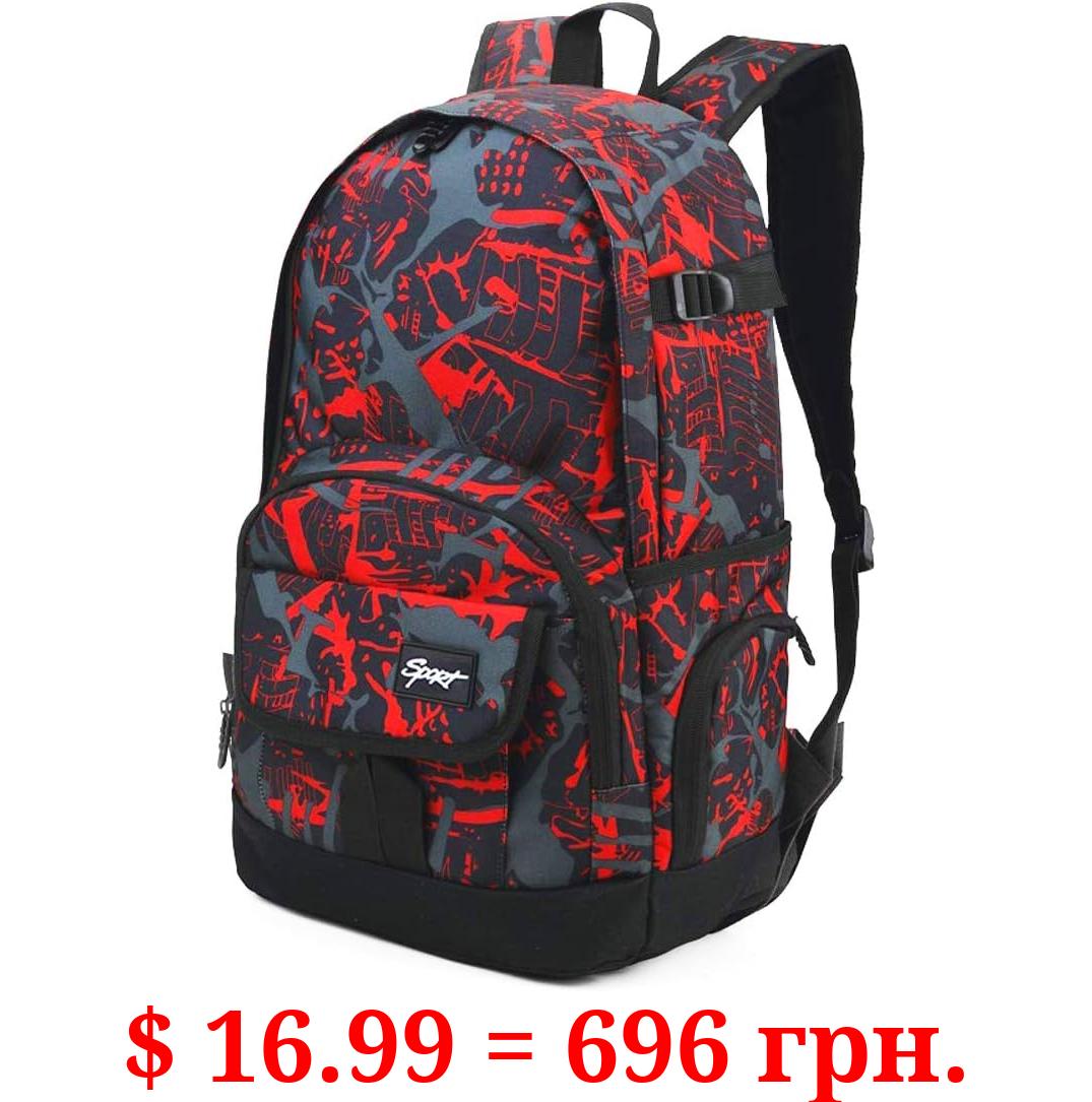 rickyh style School Backpack Travel Bag for Men & Women Lightweight College Back Pack with Laptop Compartmen