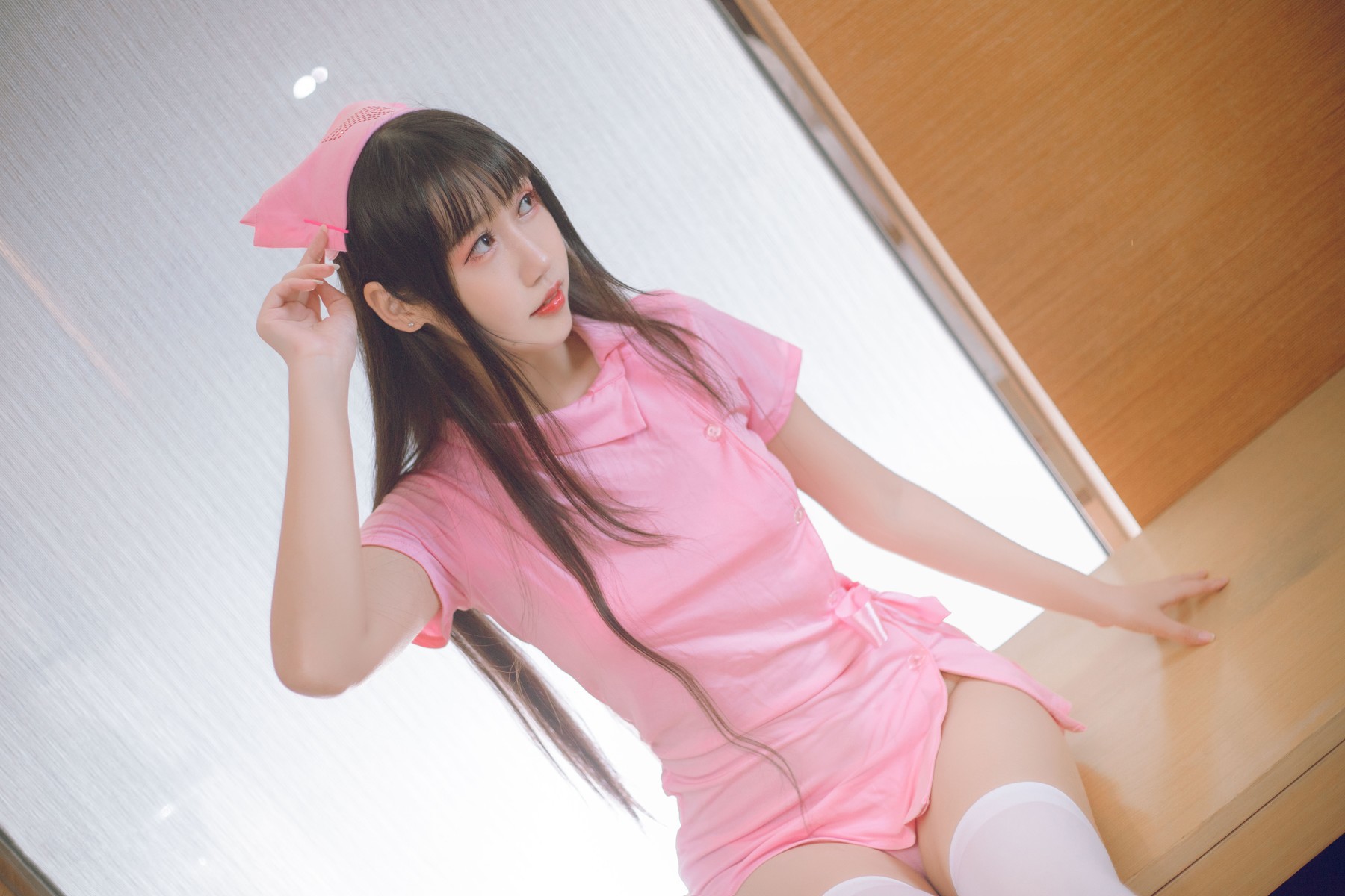 Cosplay 不呆猫 粉红护士 25