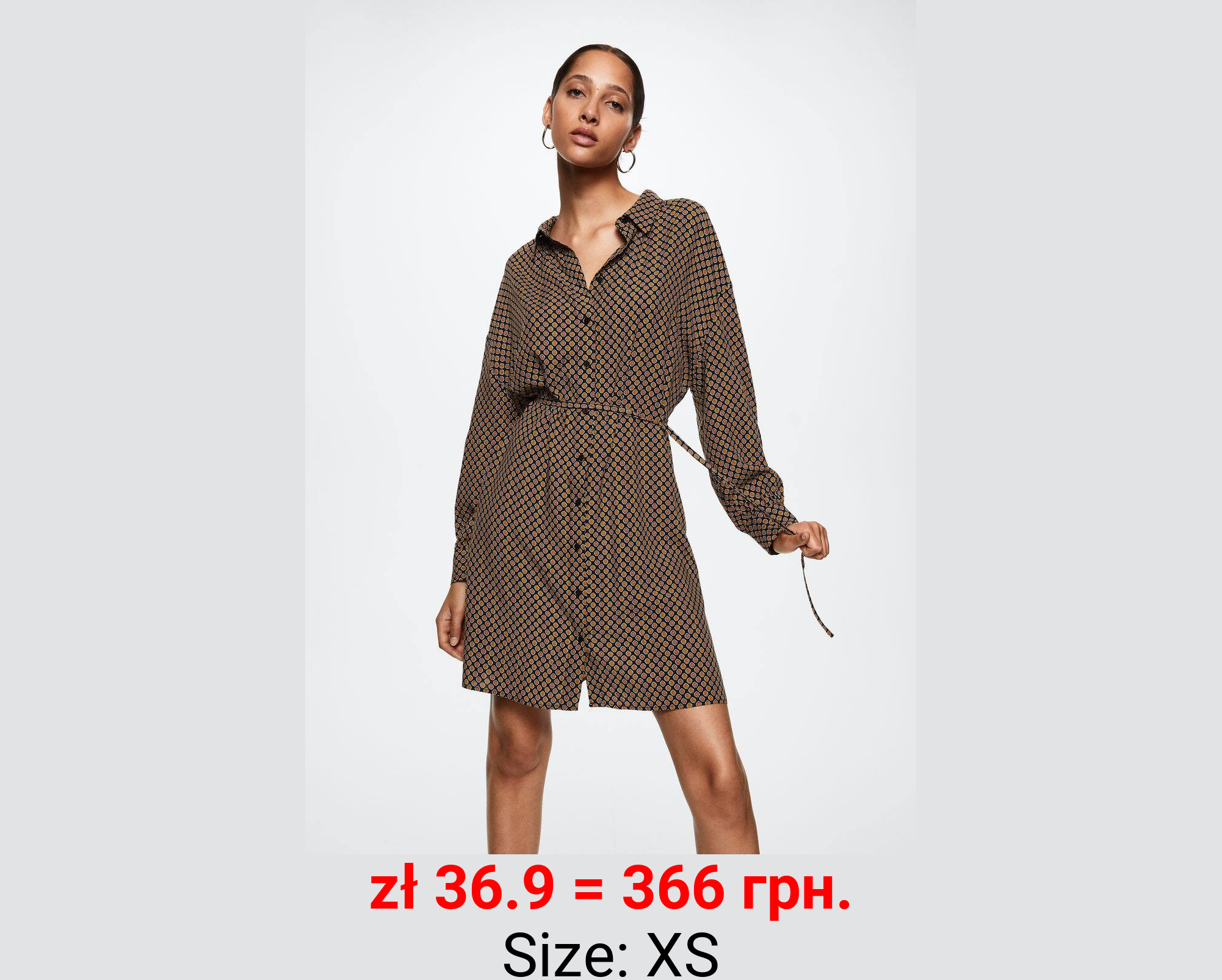 Vestido camisero estampado