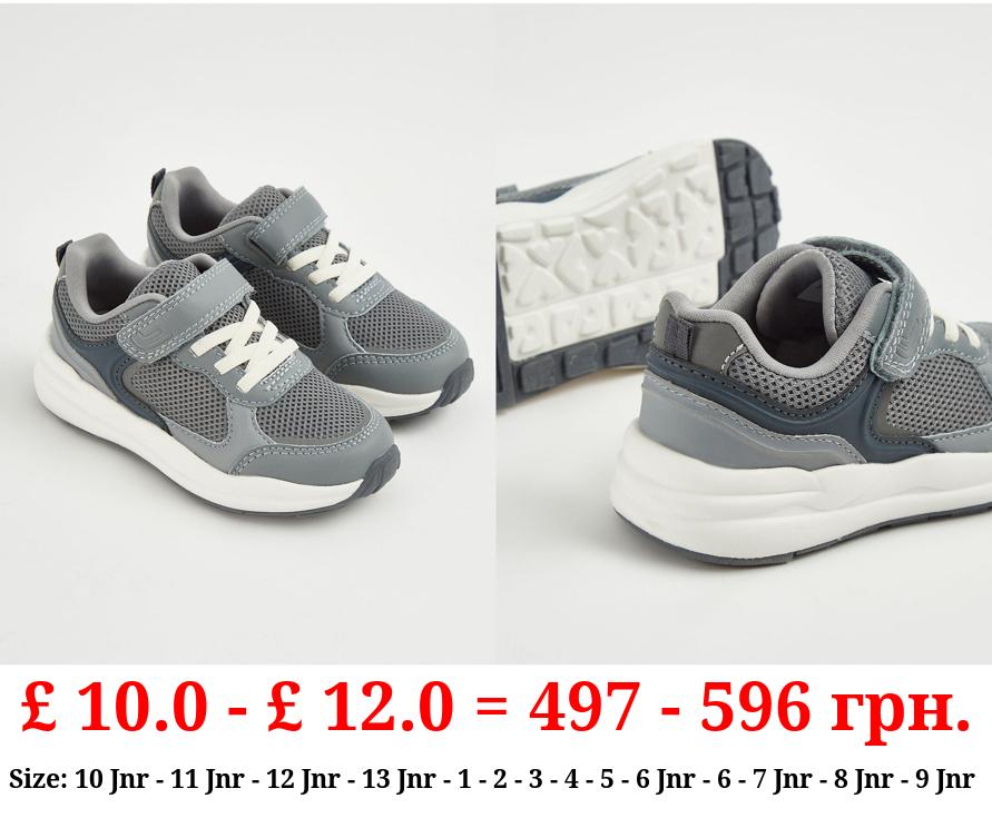 Grey Mesh Trainers