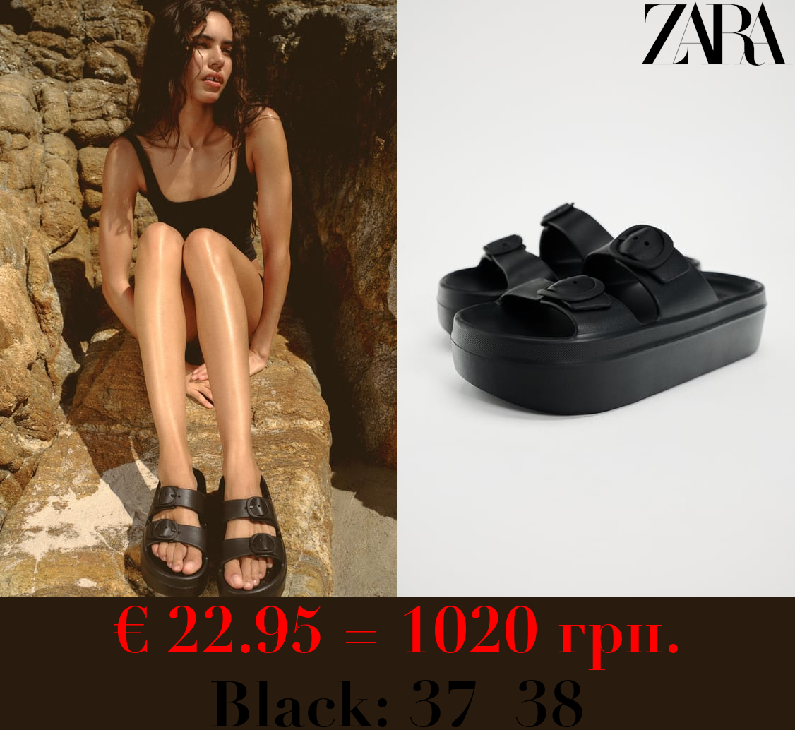 RUBBERISED SPORTY STRAPPY SANDALS