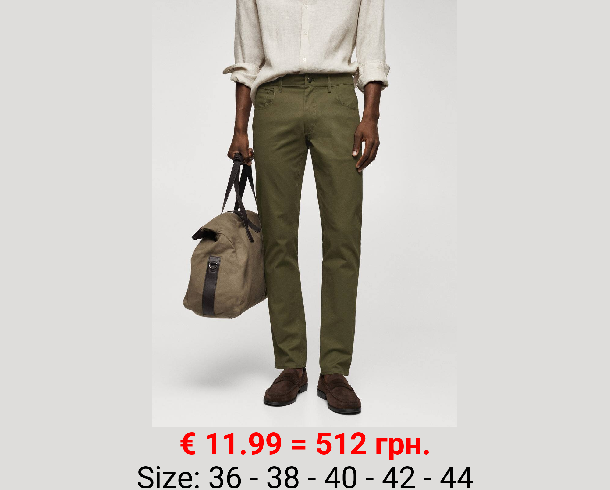 Pantalón tejanero slim fit sarga