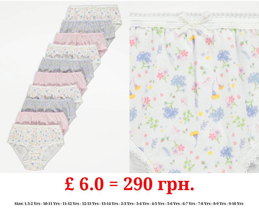 Floral Briefs 10 Pack