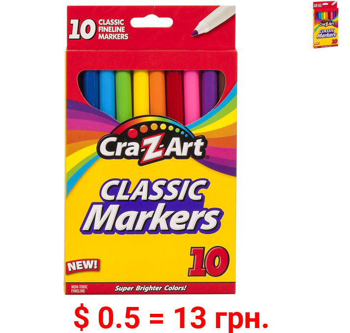 Cra-Z-Art Classic Fineline Markers, 10 Count