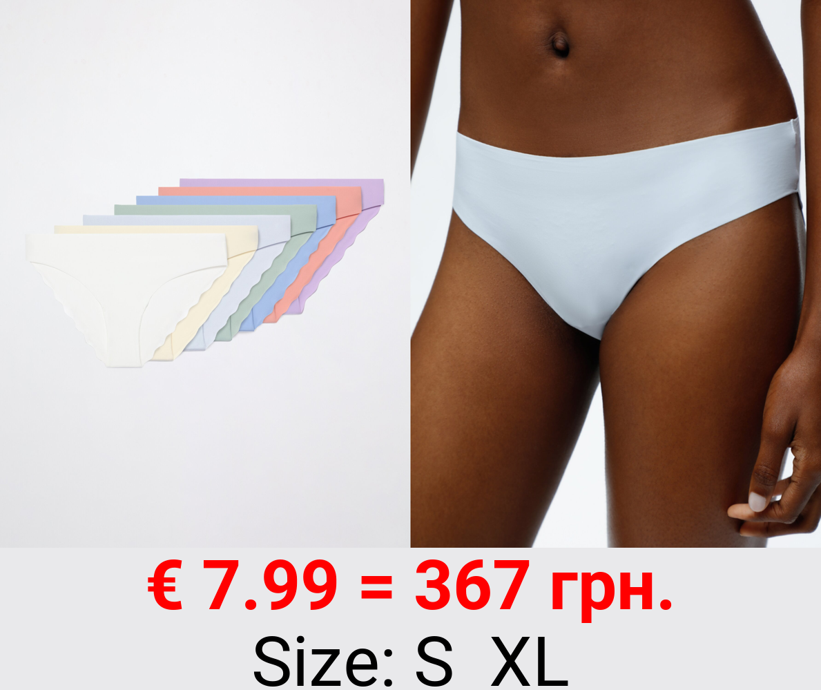 7-Pack of classic scalloped microfibre briefs