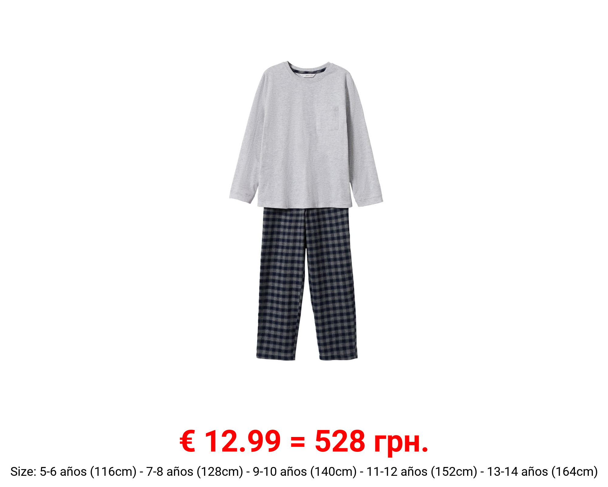 Pijama largo cuadros