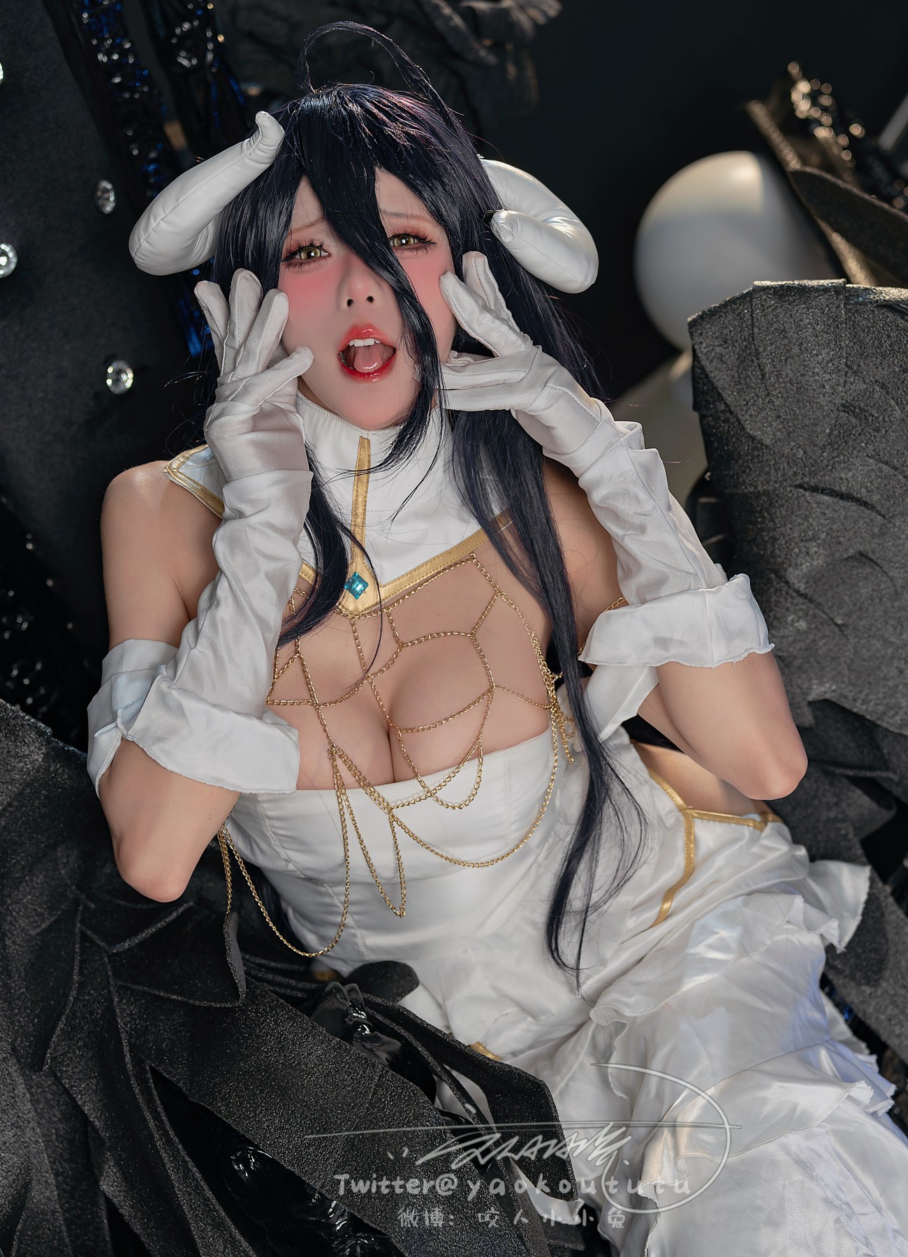 Cosplay 黏黏团子兔 魅魔之耻 雅儿贝德 & Tell Me 16