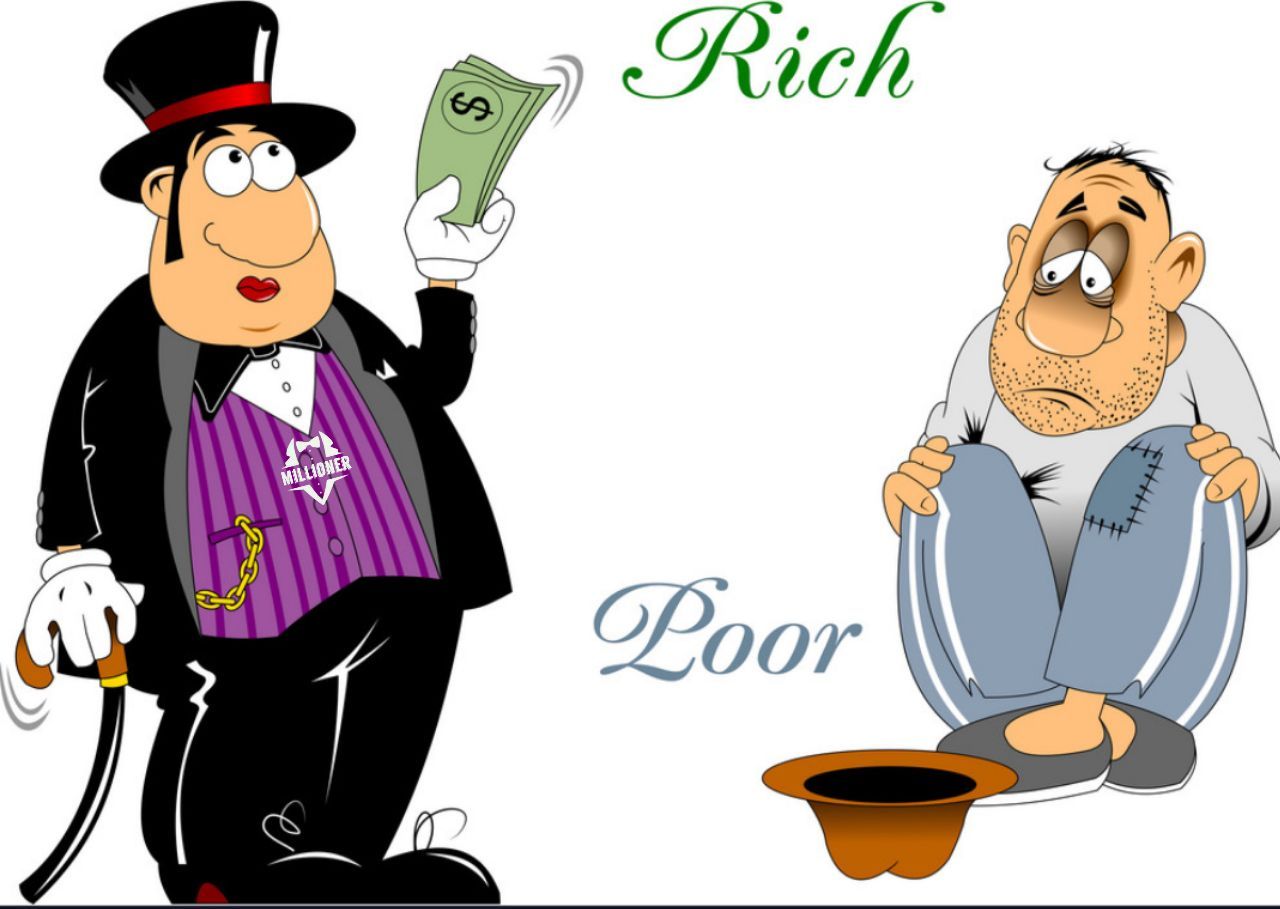 Богатый и бедный иллюстрация