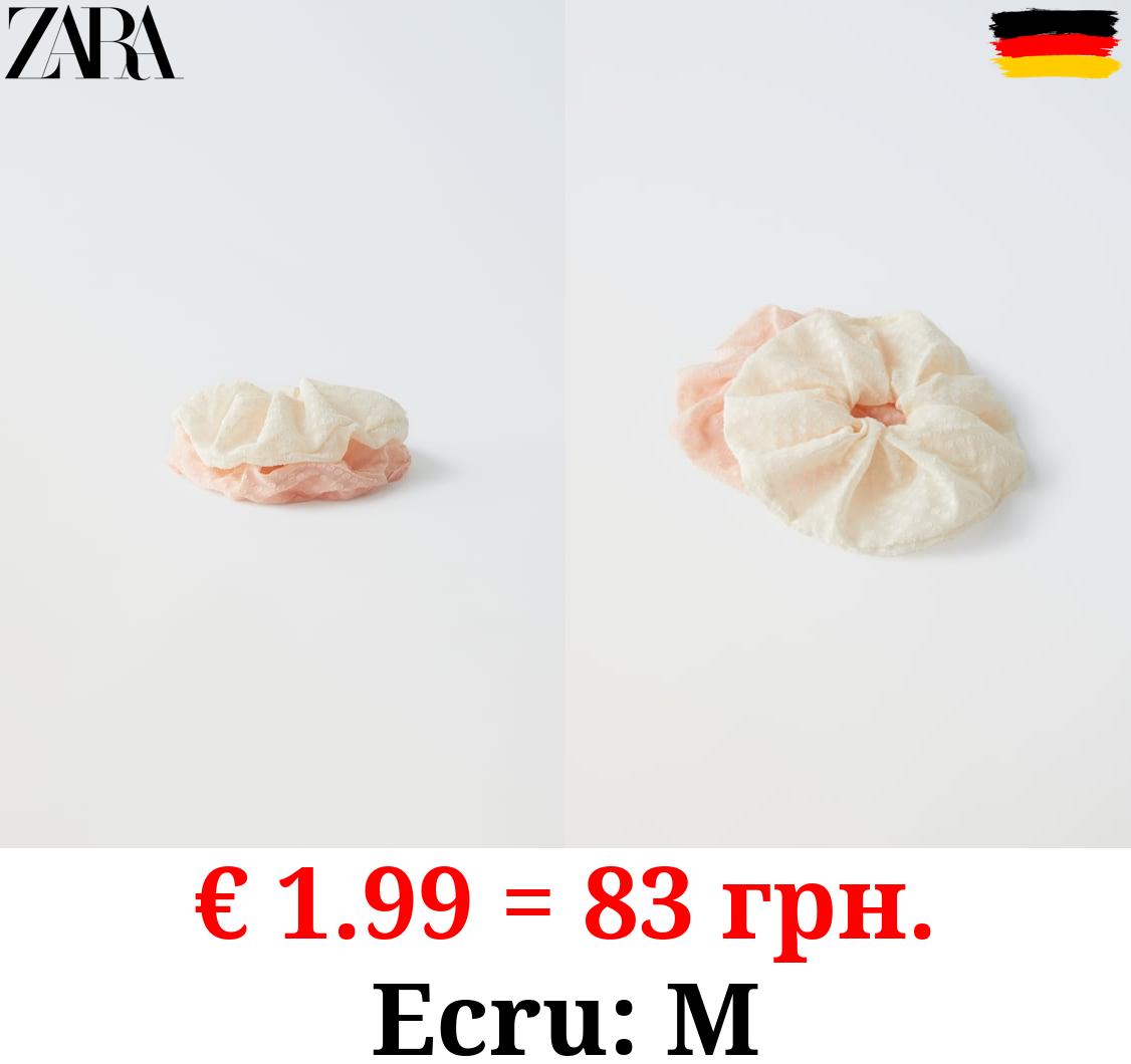 2-PACK OF DOTTED MESH SCRUNCHIES