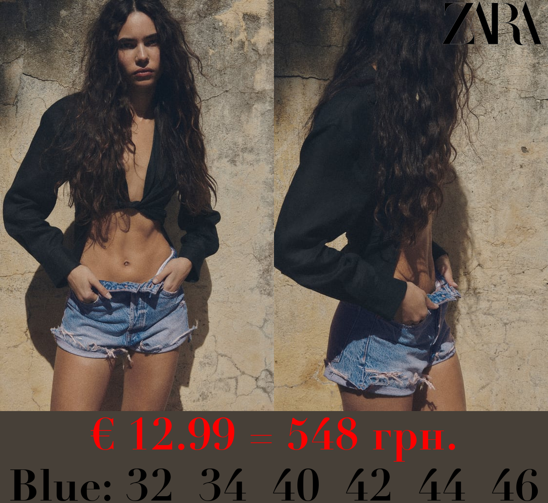 HIGH-WAIST TRF DENIM SHORTS