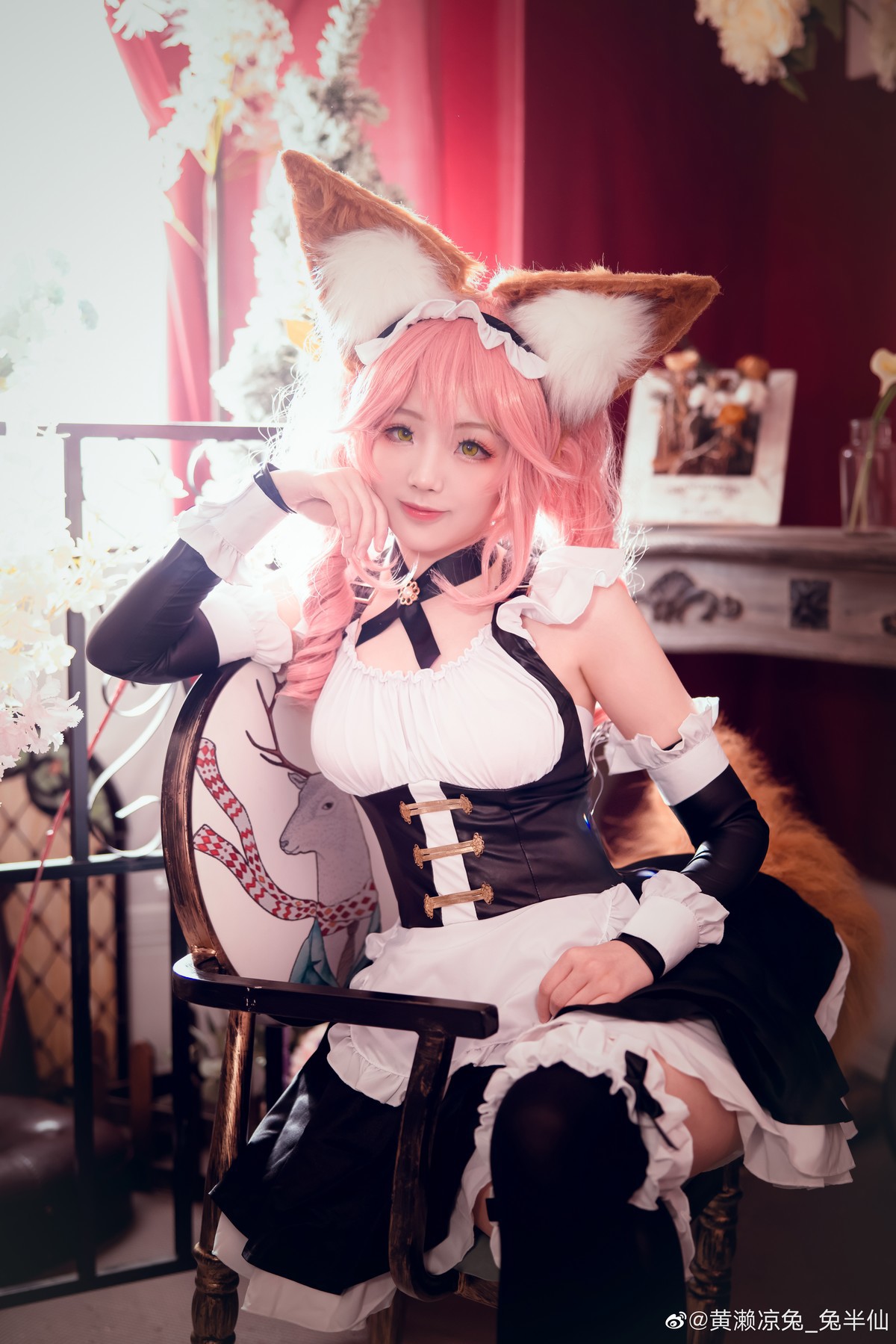 黄濑凉兔_兔半仙 Cosplay fate玉藻前女仆ver 7