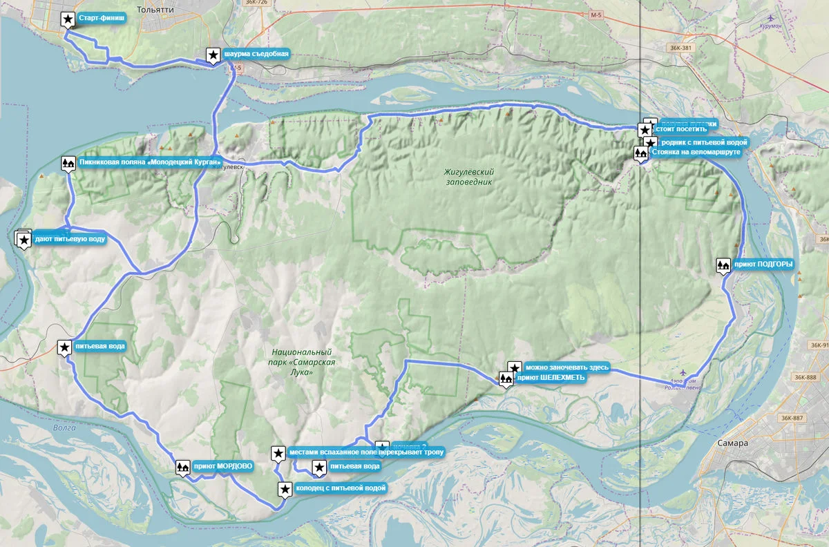 Молодецкий курган самарская область на карте. Тольятти Ширяево гора Стрельная. Жигулёвская кругосветка маршрут. Жигулевские горы Ширяево карта.