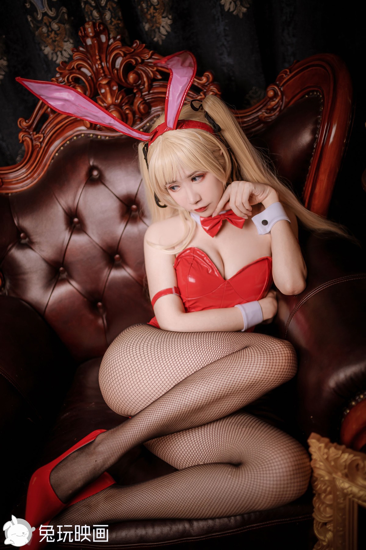 兔玩映画 Cosplay 兔女郎 红黑 25
