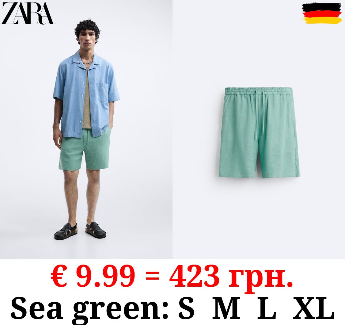 VISCOSE - LINEN BERMUDA SHORTS