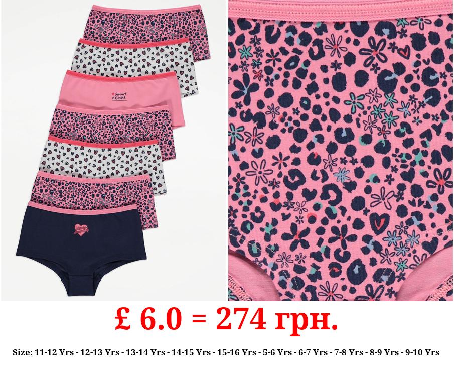 Floral Animal Print Shorts 7 Pack