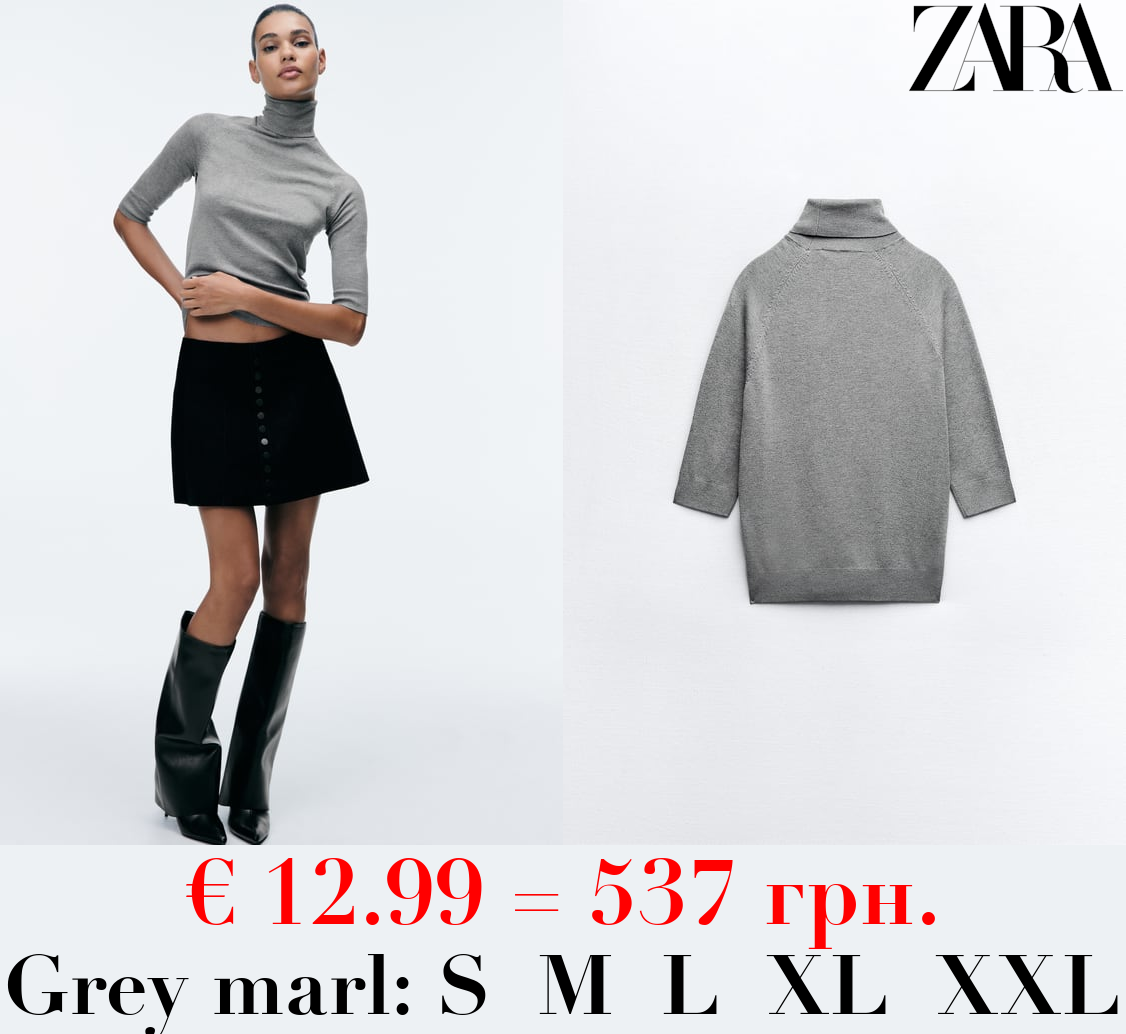 HIGH NECK KNIT SWEATER