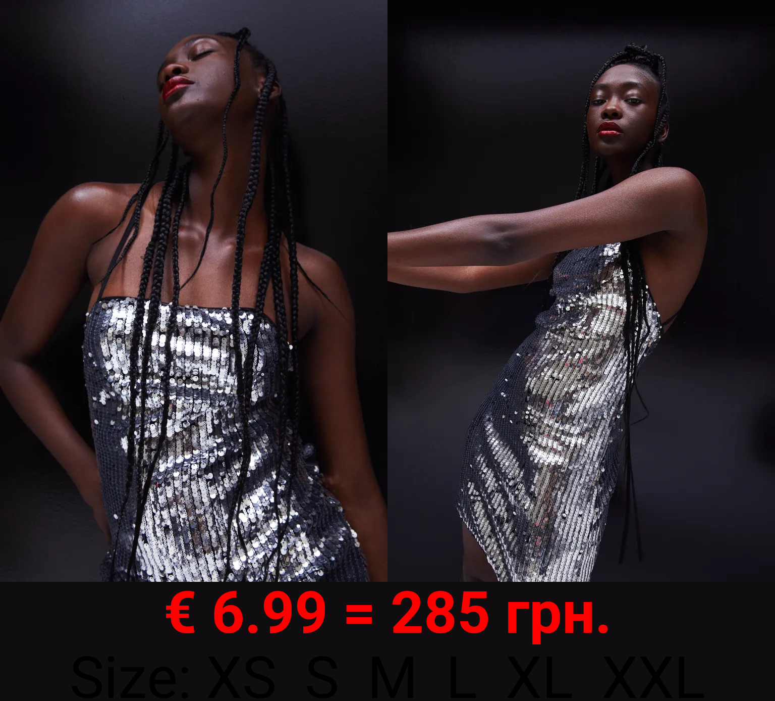 Kurzes Paillettenkleid