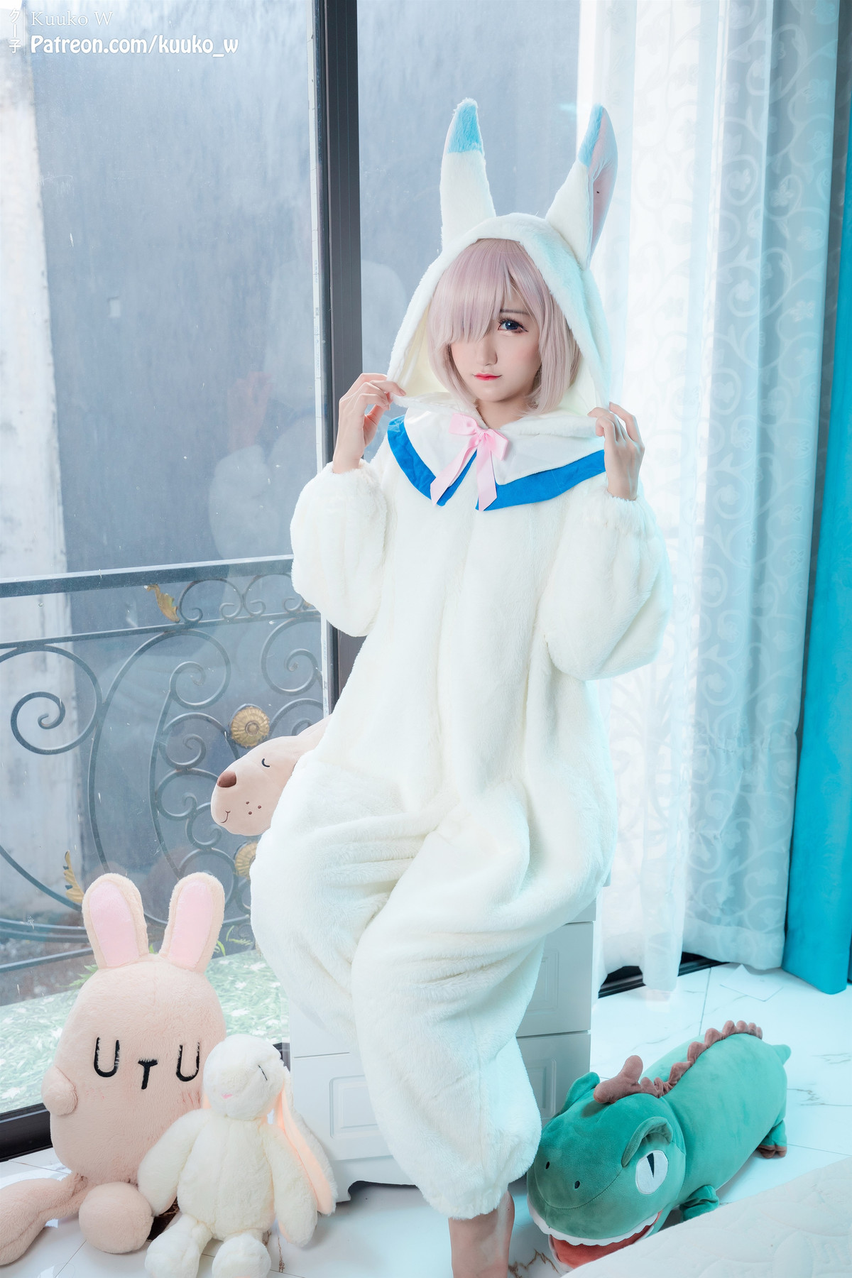 Cosplay KuukoW クー子 Mashu Kyrielight Kigurumi Pajama 1