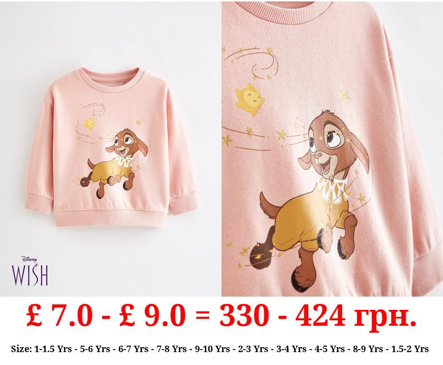 Disney Wish Pink Graphic Sweatshirt