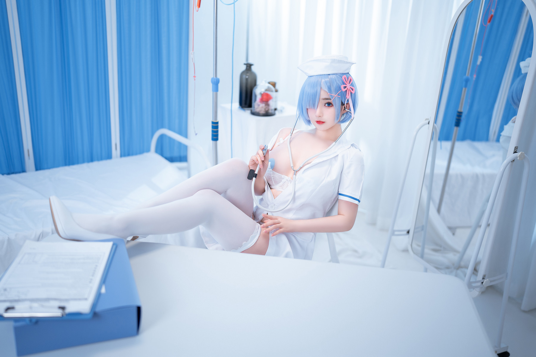桜井宁宁 Cosplay 雷姆护士 Nurse Rem 20