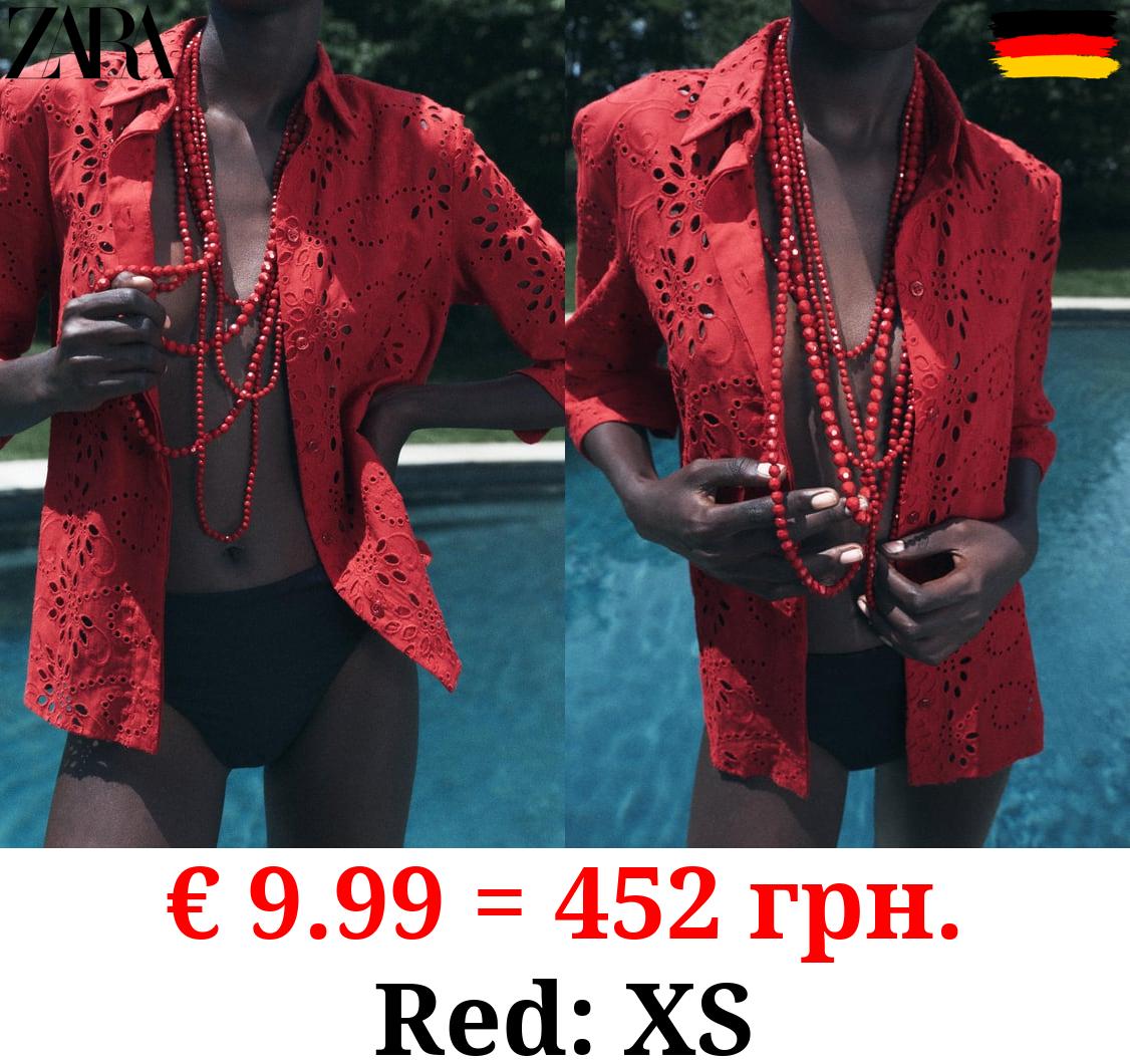 ZW COLLECTION EMBROIDERED POPLIN SHIRT