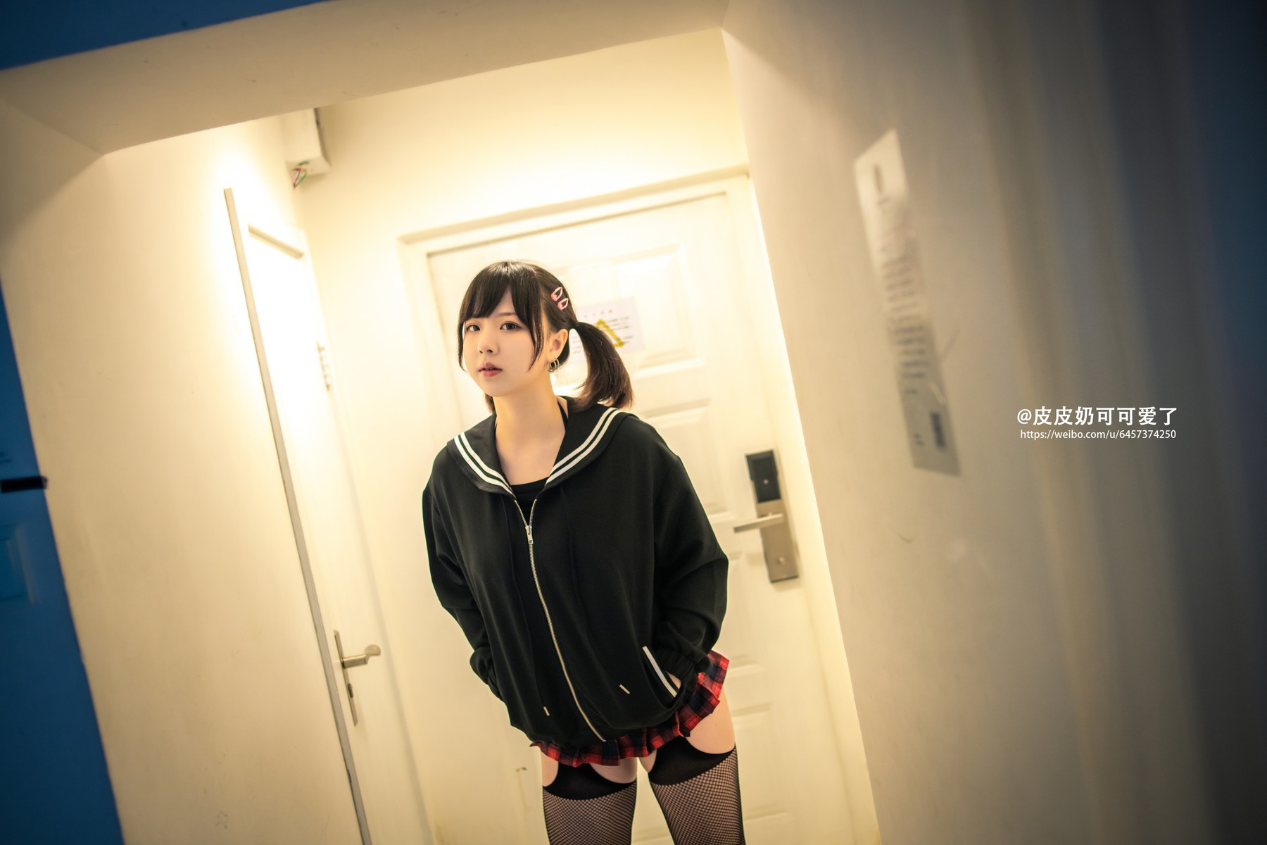 Cosplay 皮皮奶可可爱了啦 黑网袜 1