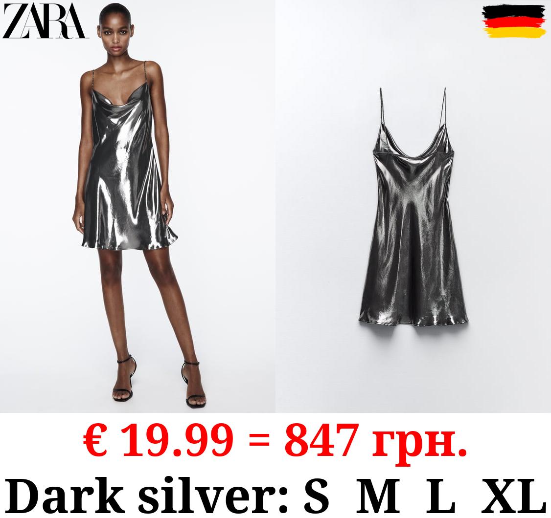 FOIL SLIP DRESS