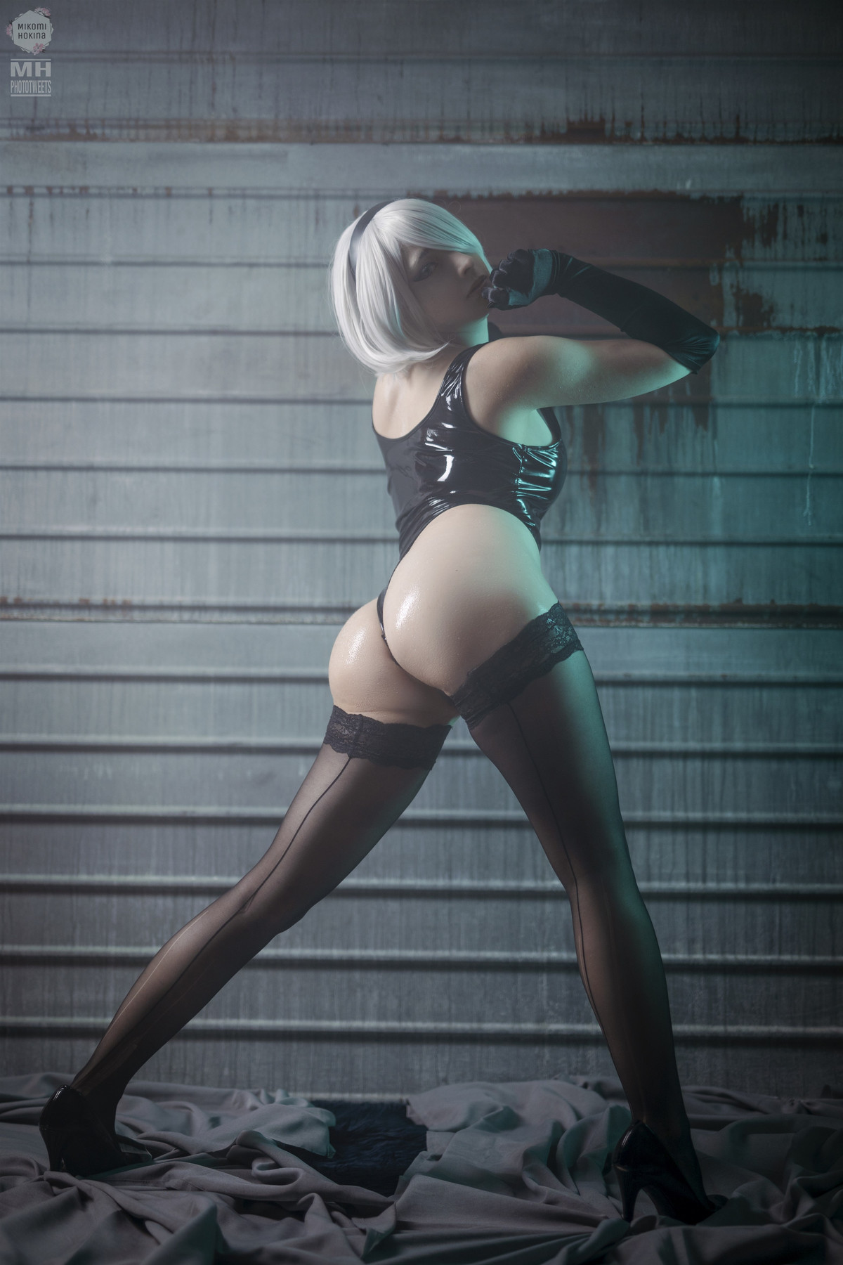 Cosplay Mikomi Hokina 2B Oily Leotard 12