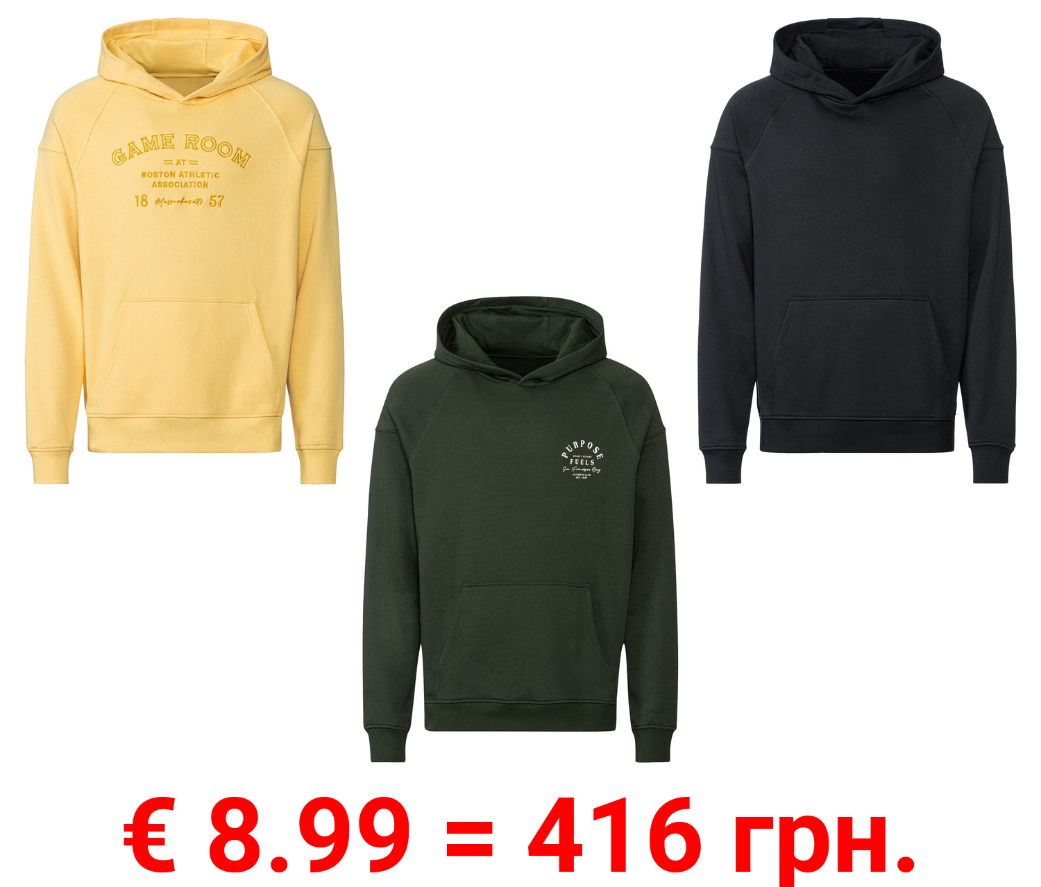 LIVERGY® Herren Sweathoodie, leger geschnitten