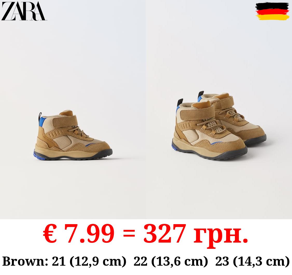 CONTRAST HIGH-TOP SNEAKERS