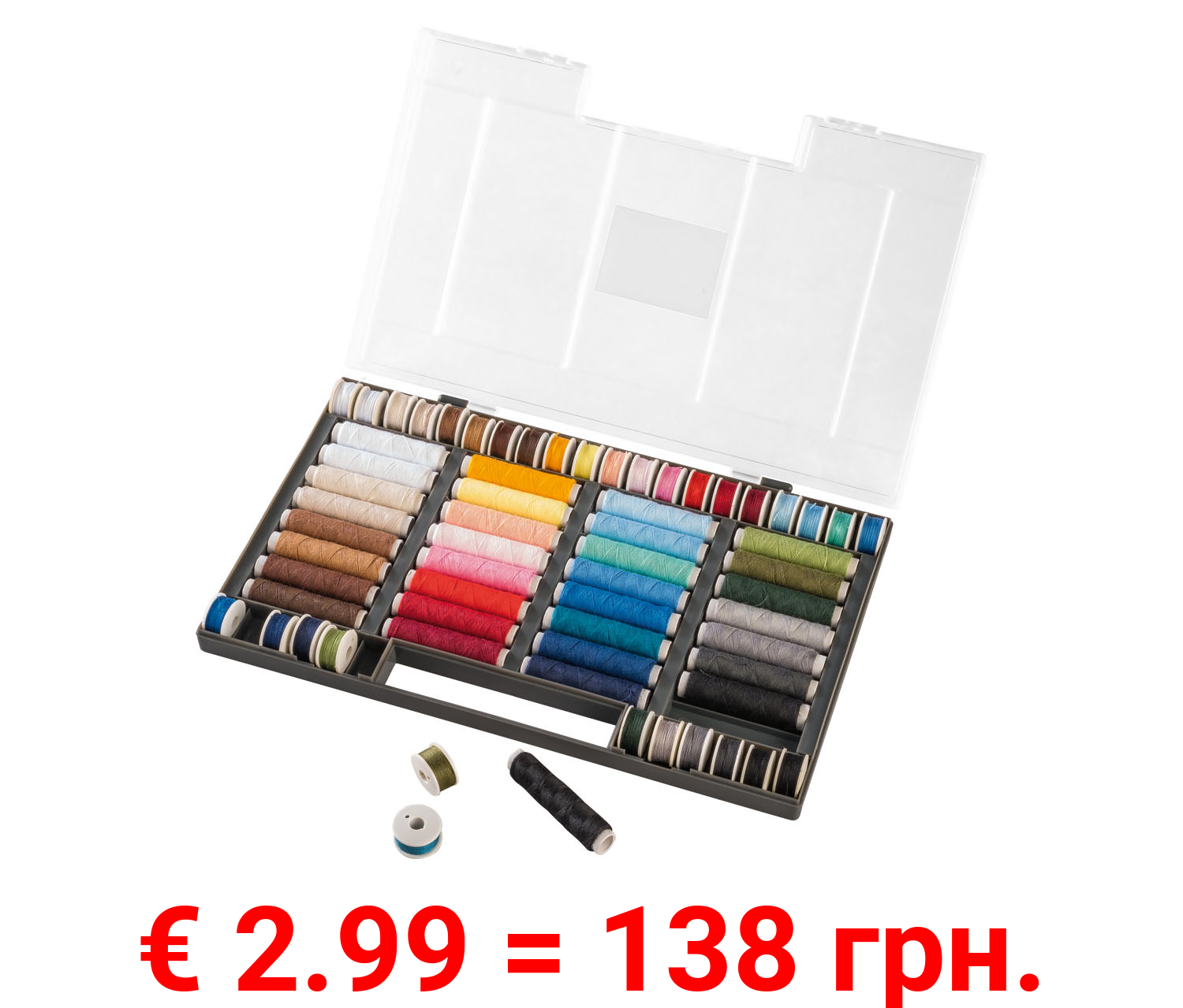 crelando® Nähgarn-Sortiment, 64-teilig