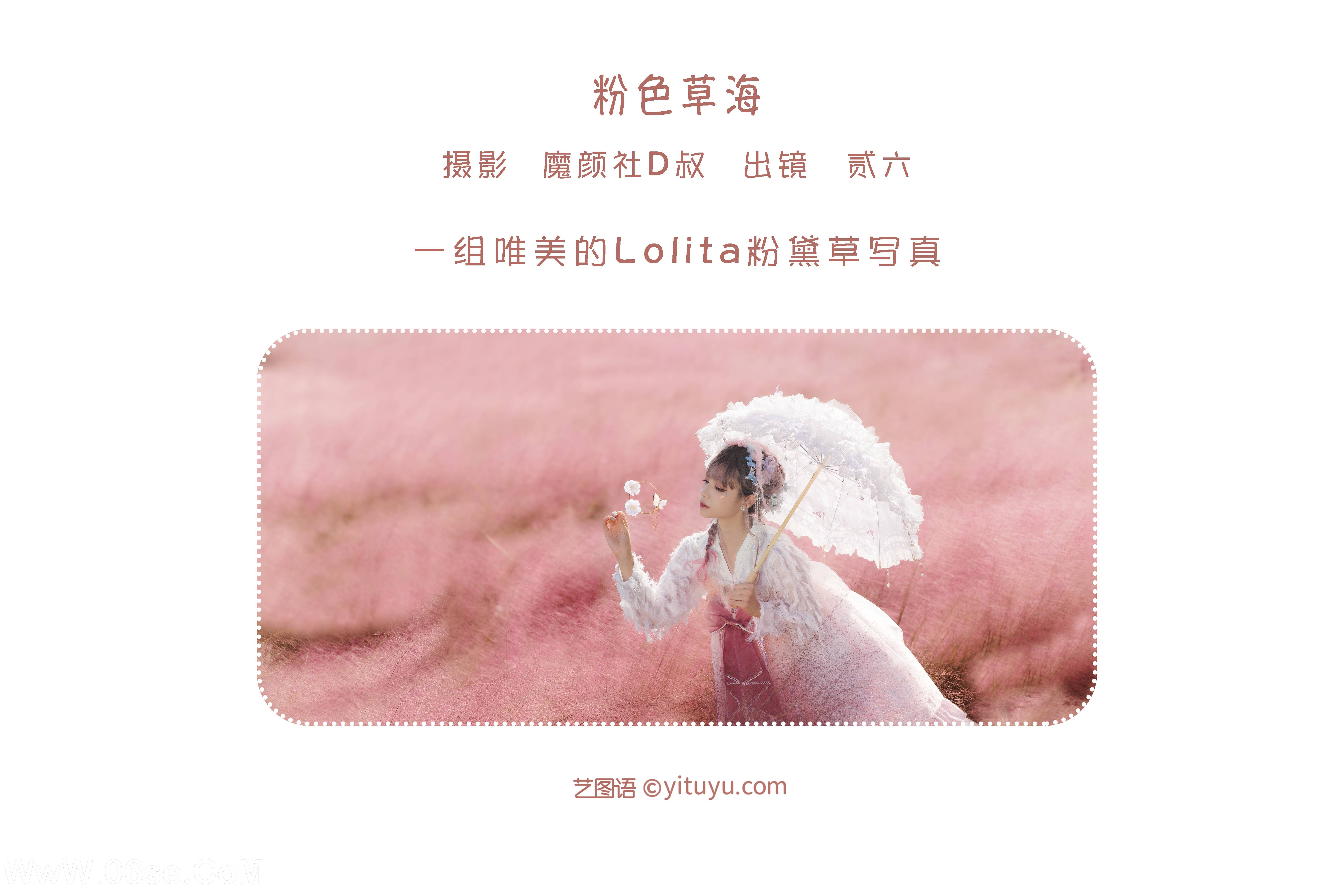 图片[2]-[YITUYU艺图语]2022.06.03 粉色草海 贰加六[22P-253.22MB]-六色网