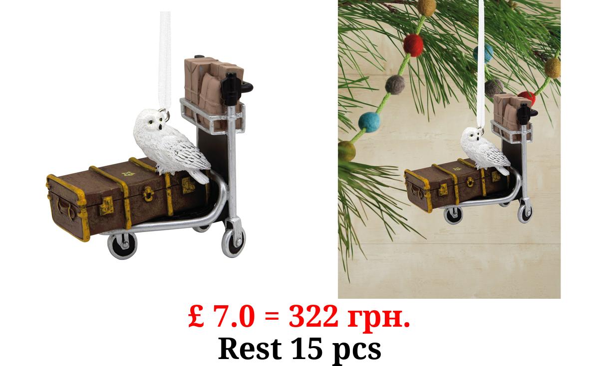 Hallmark Harry Potter™ Luggage Trolley With Hedwig Christmas Ornament