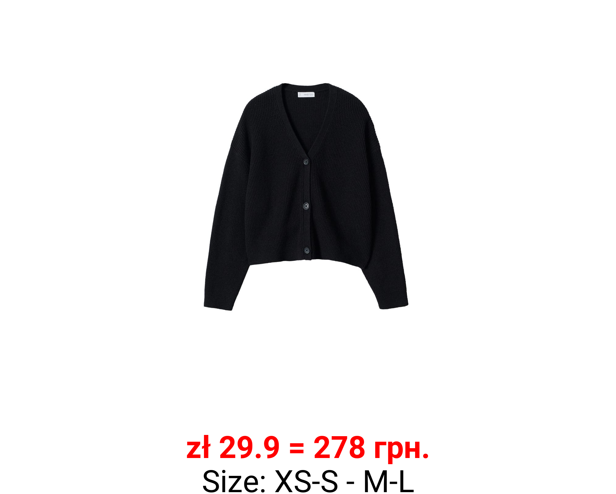 Cárdigan canalé botones