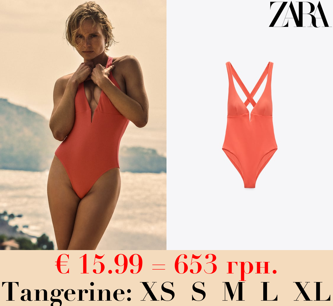 SWIMSUIT WITH CROSSOVER STRAPS