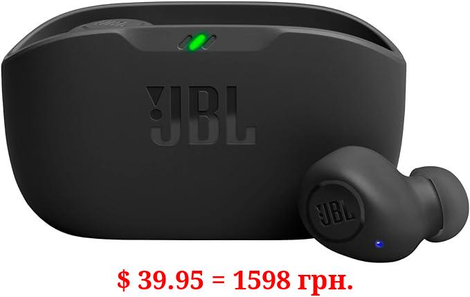JBL Vibe Buds - True Wireless Earbuds, Smart Ambient, VoiceAware, Up to 32 total hours of battery life with speed charging, Water and dust resistant, JBL Deep Bass Sound (Black)