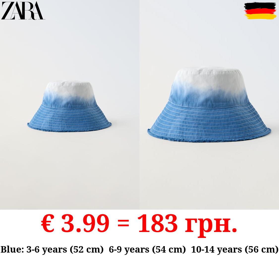 FRAYED TIE-DYE BUCKET HAT