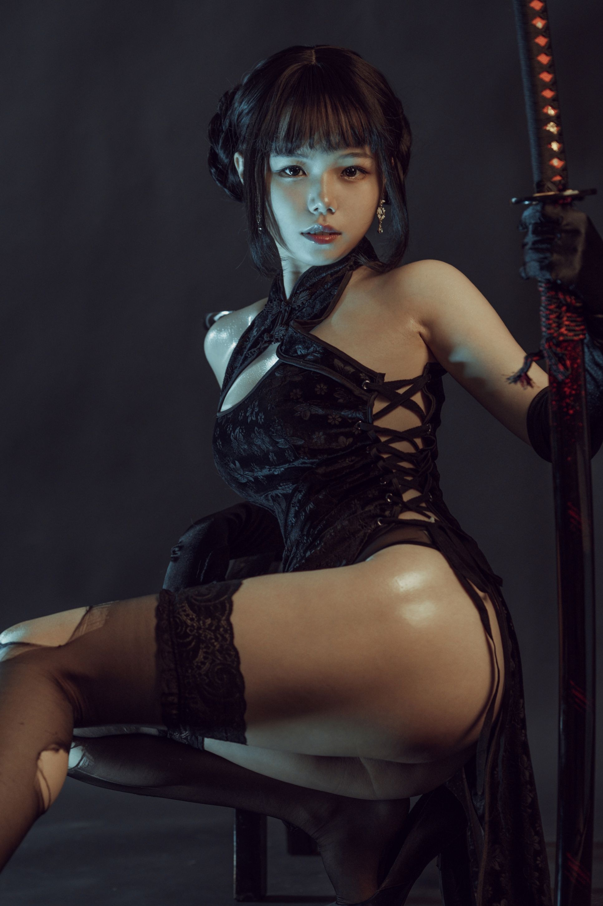 七月喵子 - NO.14 黑旗袍 [32P-312MB] 16