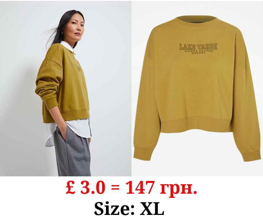 Mustard Lake Tahoe Slogan Sweatshirt