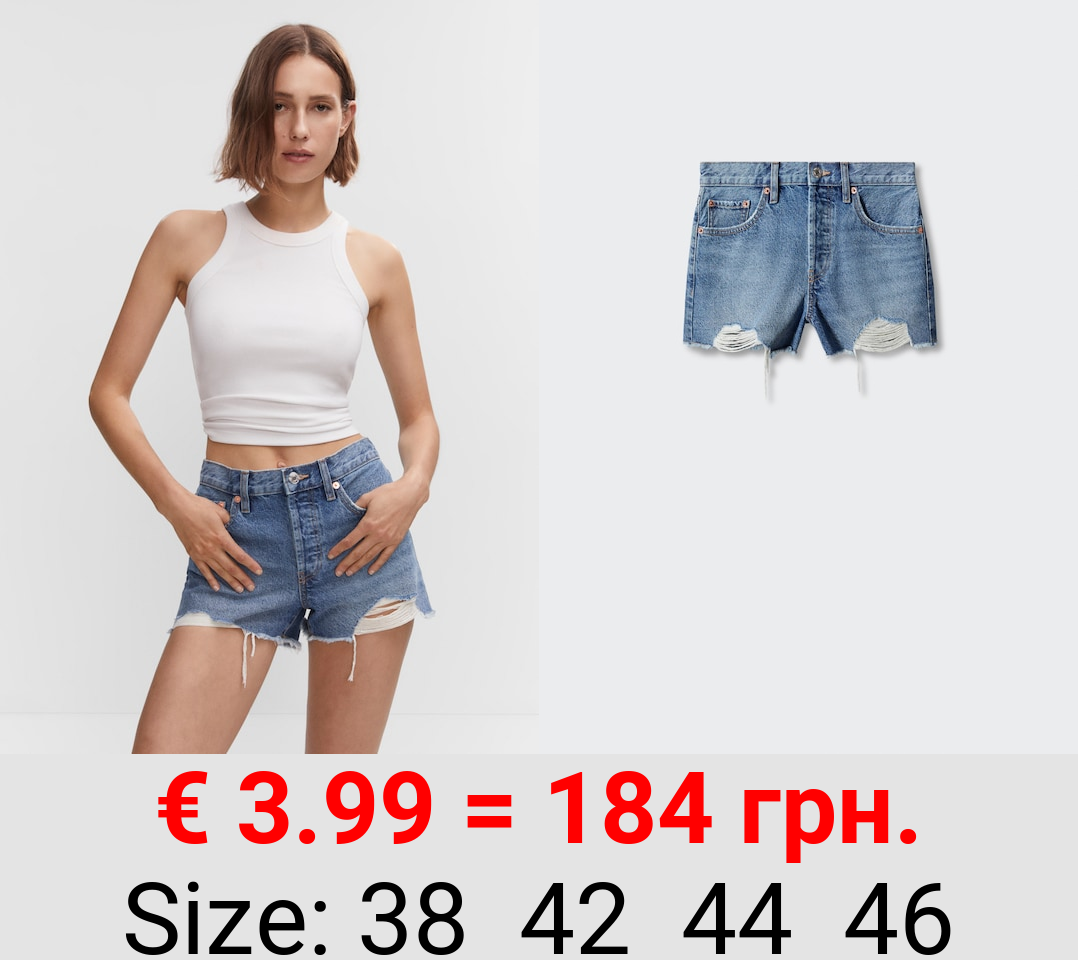 Shorts vaqueros rotos