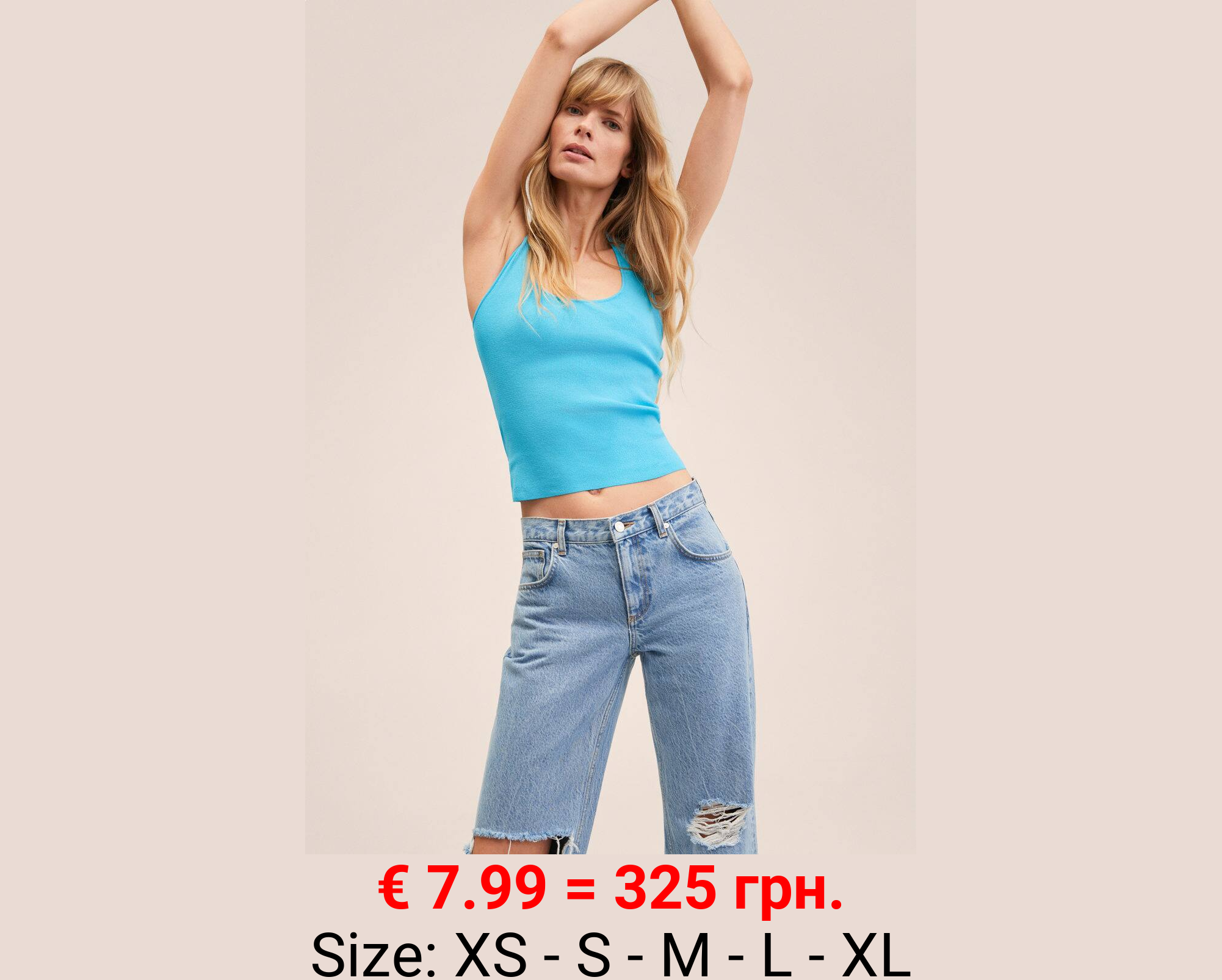 Top punto espalda abierta